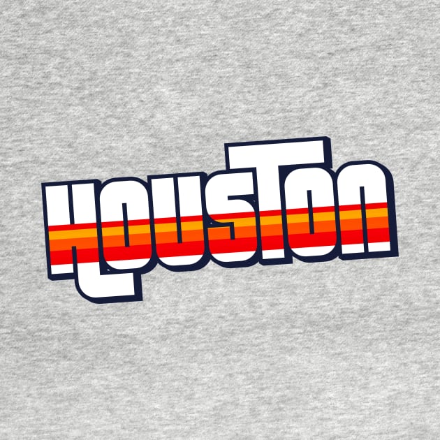 Retro Houston Word Art with Stripes by SLAG_Creative